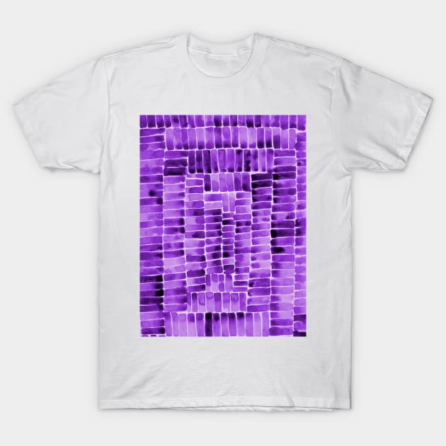 Watercolor abstract rectangles - purple T-Shirt by wackapacka